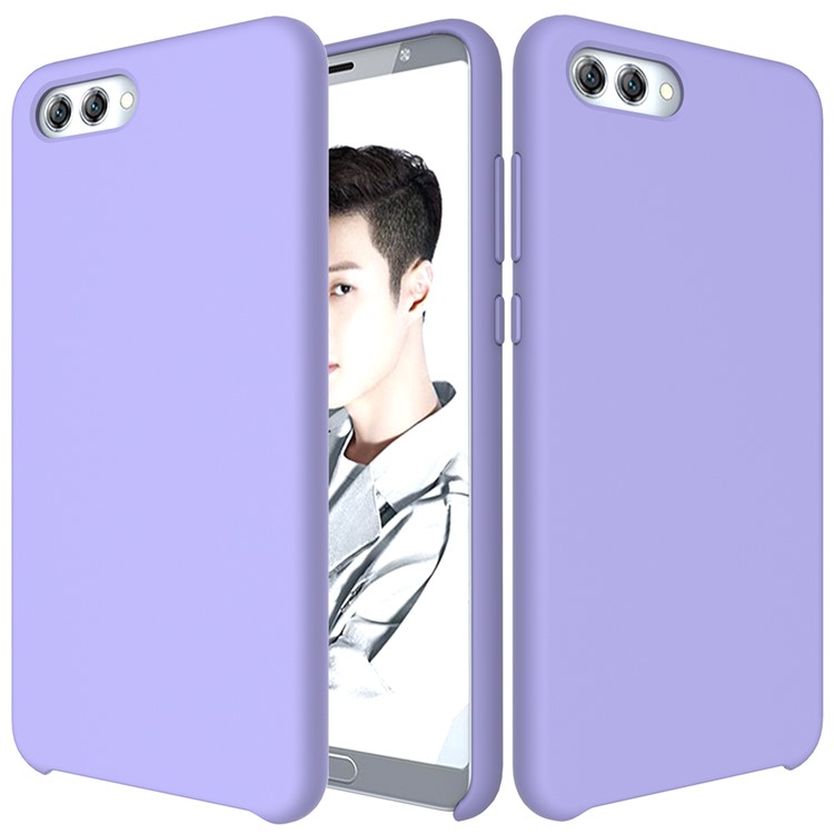 Liquid Silicone Phone Cover Shell for Huawei Honor V10 / View 10 - Purple-2
