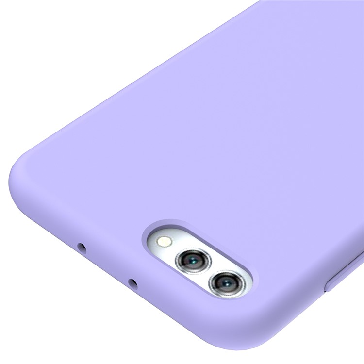 Liquid Silicone Phone Cover Shell for Huawei Honor V10 / View 10 - Purple-3