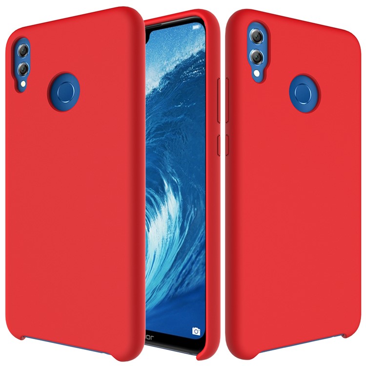 Liquid Silicone Protector Shell for Huawei Honor 8X / Honor View 10 Lite - Red-2