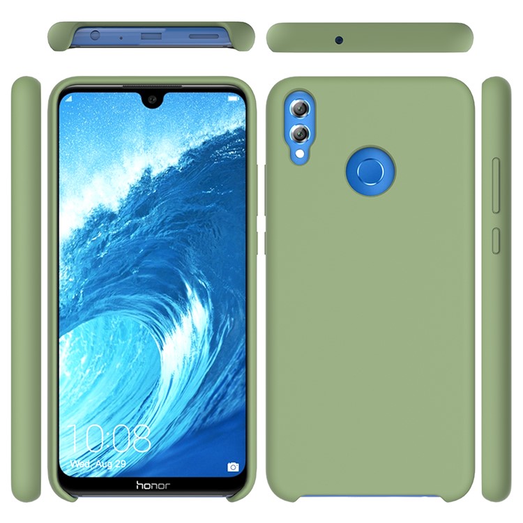 Liquid Silicone Protectve Cover Case for Huawei Honor 8X / Honor View 10 Lite - Green-1