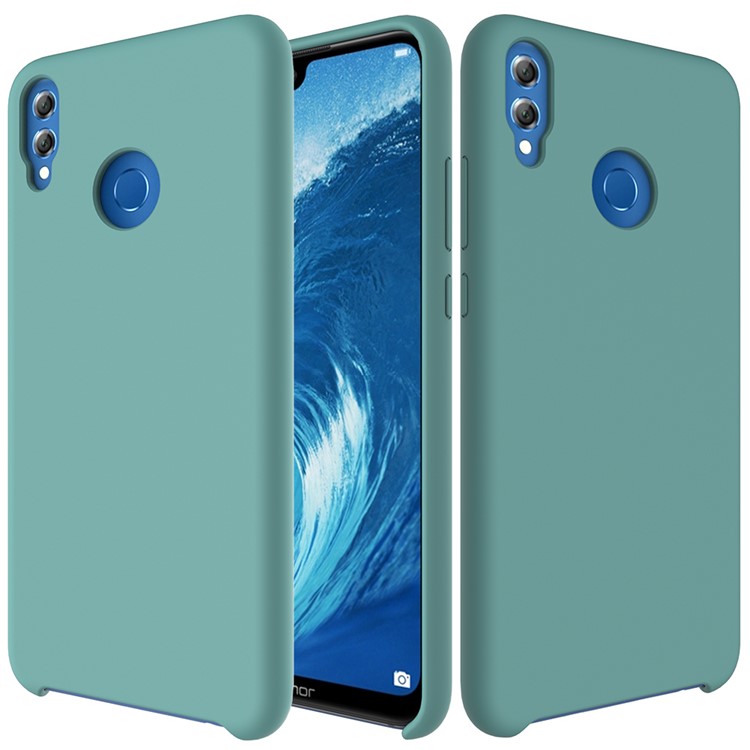 Liquid Silicone Protector Shell Case for Huawei Honor 8X / Honor View 10 Lite - Cyan-2