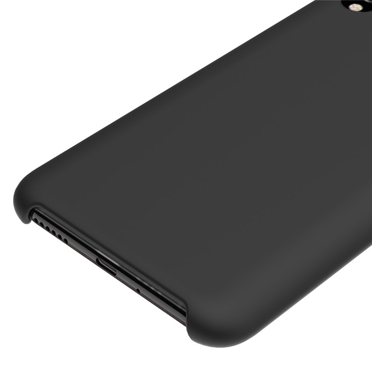 Liquid Silicone Protector Case for Huawei Honor 8C - Black-4