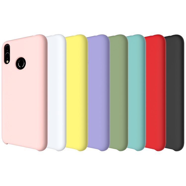 Liquid Silicone Protector Case for Huawei Honor 8C - Black-6