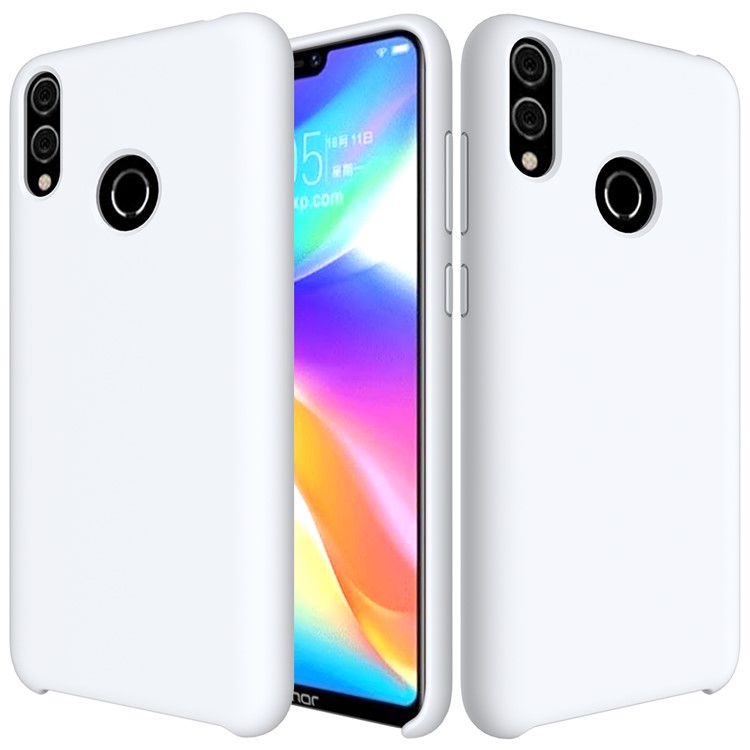 Жидкий Силиконовый Чехол Для Huawei Honor 8C - Белый-2