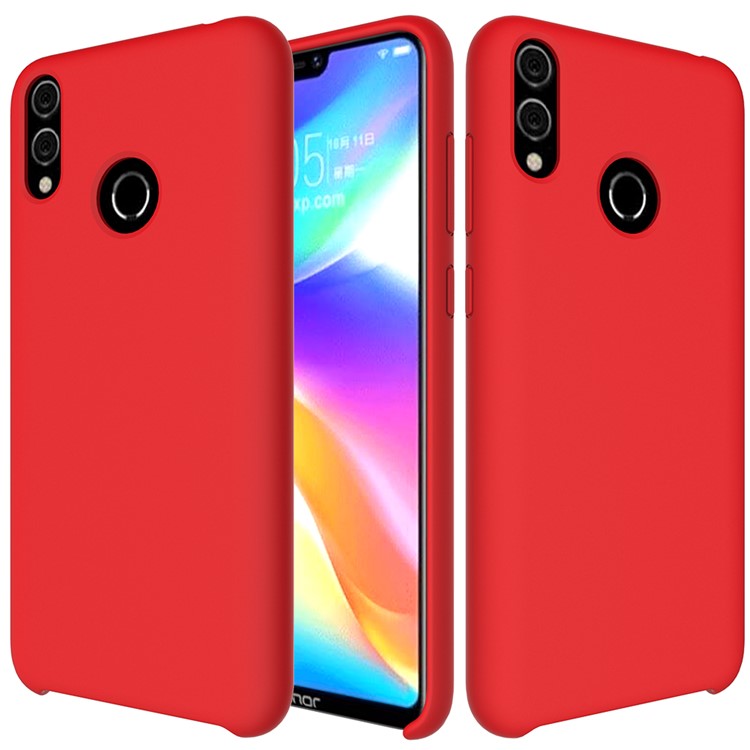 Liquid Silicone Protector Shell for Huawei Honor 8C - Red-2
