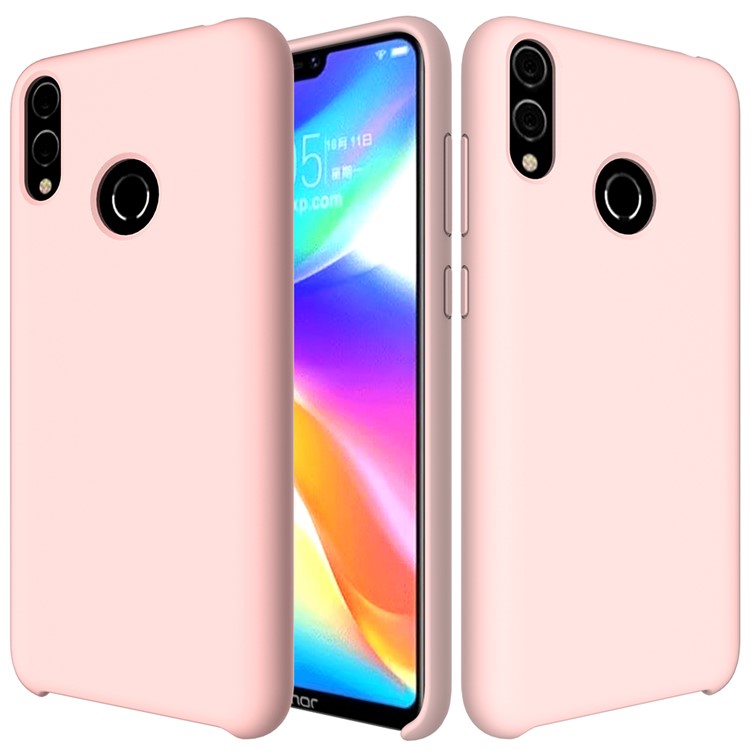 Liquid Silicone Protector Casing for Huawei Honor 8C - Pink-2