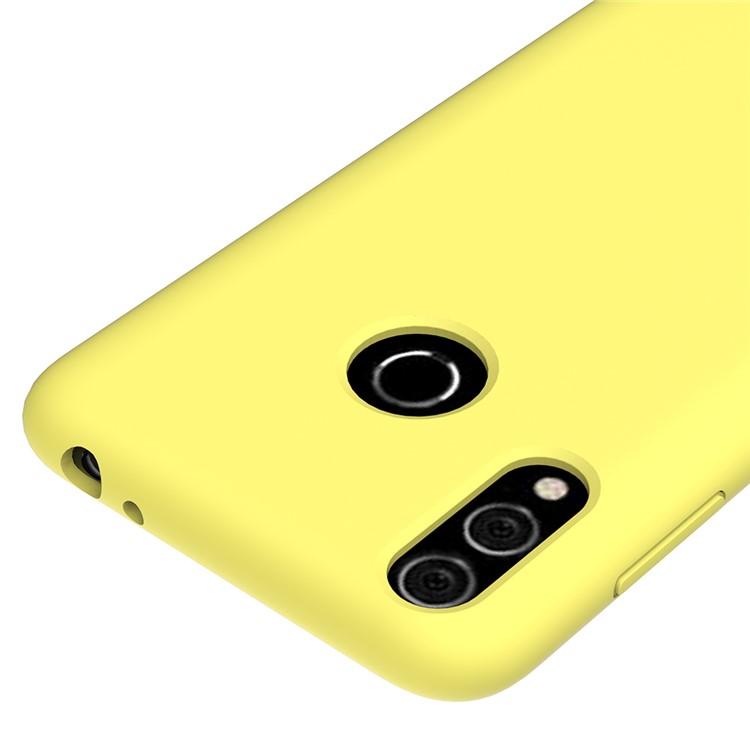 Liquid Silicone Protector Back Case for Huawei Honor 8C - Yellow-3