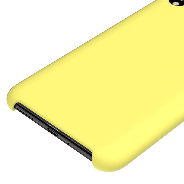 Liquid Silicone Protector Back Case for Huawei Honor 8C - Yellow-4