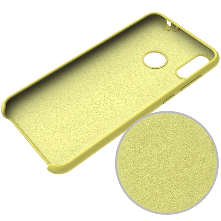 Liquid Silicone Protector Back Case for Huawei Honor 8C - Yellow-5