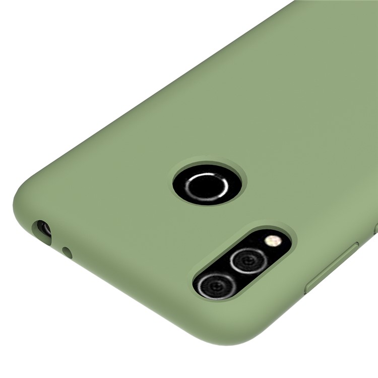 Liquid Silicone Protector Back Cover for Huawei Honor 8C - Green-3