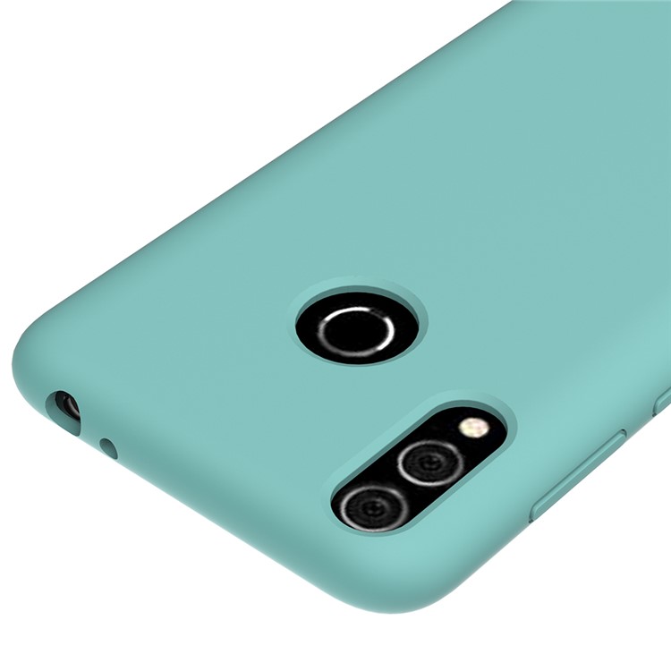 Liquid Silicone Protector Back Shell for Huawei Honor 8C - Cyan-3