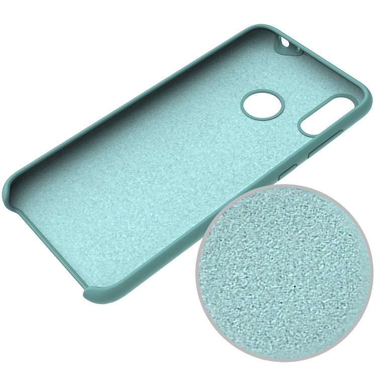 Liquid Silicone Protector Back Shell for Huawei Honor 8C - Cyan-5