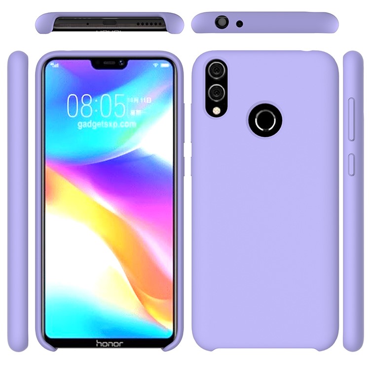 Liquid Silicone Protectiv Case for Huawei Honor 8C - Purple-1