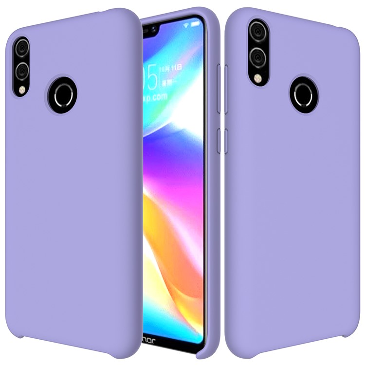 Liquid Silicone Protectiv Case for Huawei Honor 8C - Purple-2