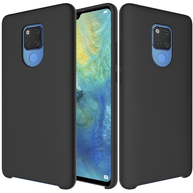 Liquid Silicone Back Case for Huawei Mate 20 X - Black-2