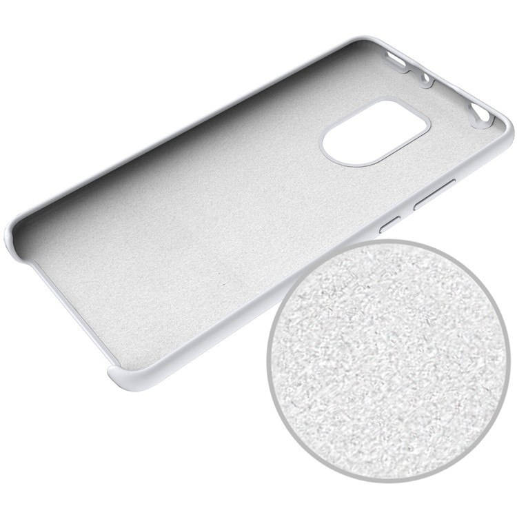 Liquid Silicone Back Cover for Huawei Mate 20 X - White-5