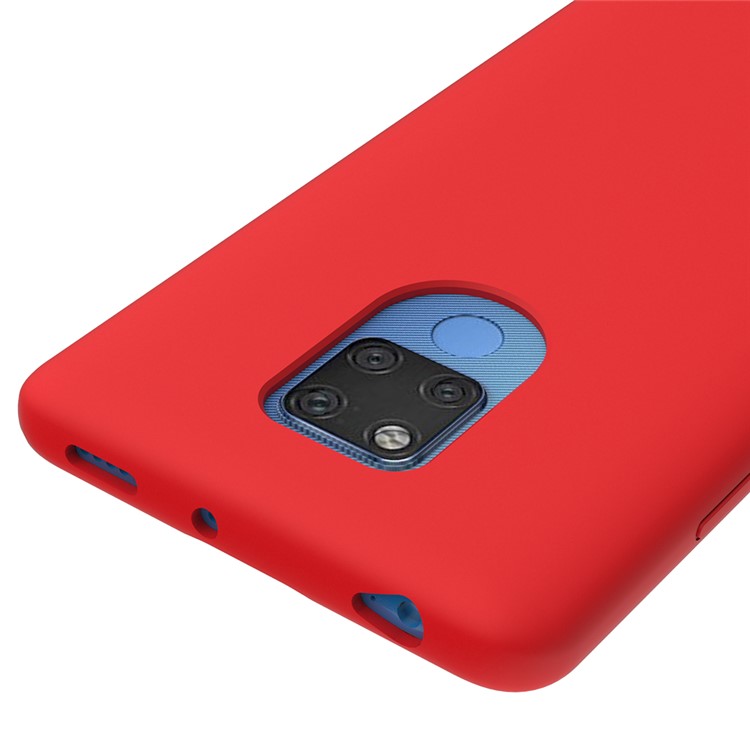 Coque Dorsale En Silicone Liquide Pour Huawei Mate 20 X - Rouge-3