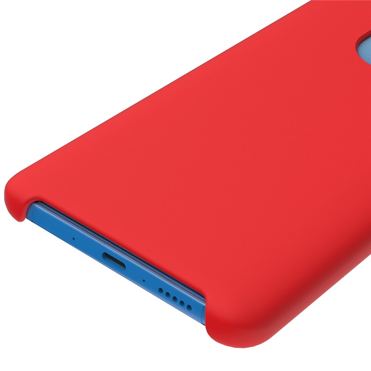 Coque Dorsale En Silicone Liquide Pour Huawei Mate 20 X - Rouge-4