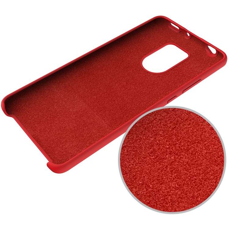 Coque Dorsale En Silicone Liquide Pour Huawei Mate 20 X - Rouge-5
