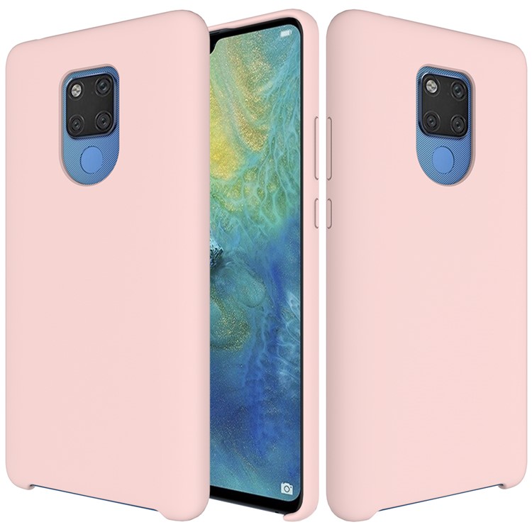 Liquid Silicone Phone Case for Huawei Mate 20 X - Pink-2
