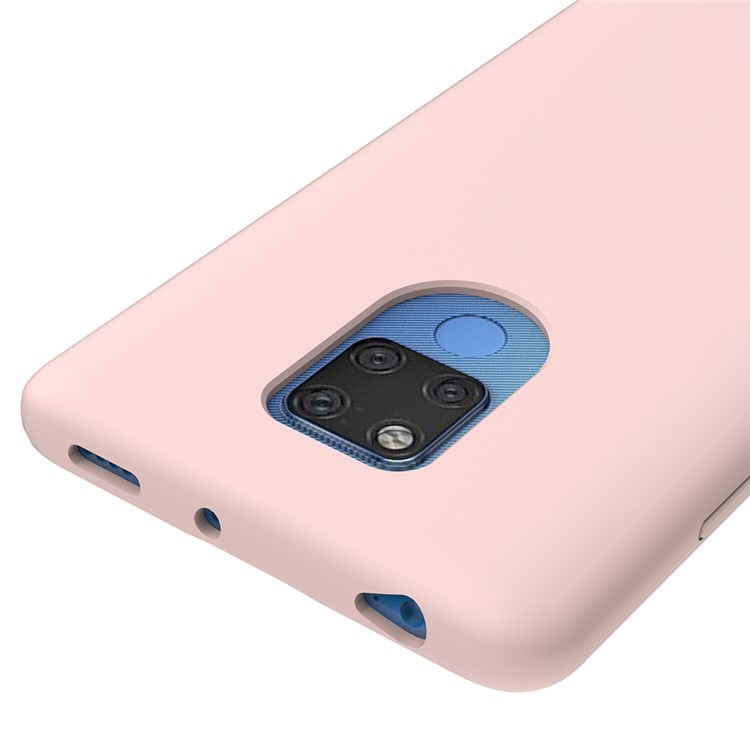 Flüssiges Silikon -telefonfall Für Huawei Mate 20 X - Rosa-3