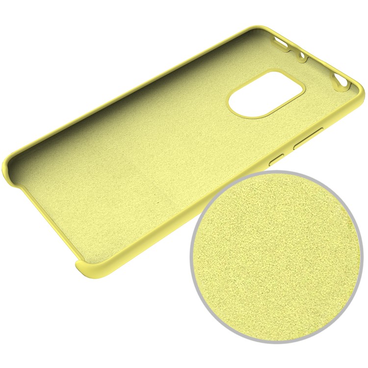 Liquid Silicone Phone Cover for Huawei Mate 20 X - Yellow-5