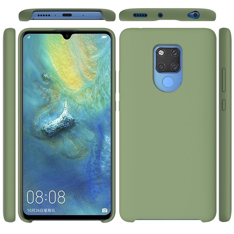 Liquid Silicone Phone Shell for Huawei Mate 20 X - Green-1