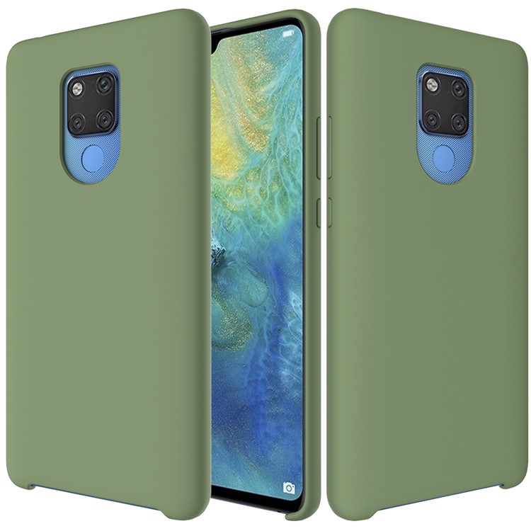 Liquid Silicone Phone Shell for Huawei Mate 20 X - Green-2