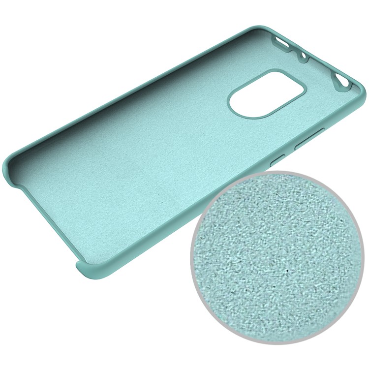 Liquid Silicone Mobile Phone Case for Huawei Mate 20 X - Cyan-5