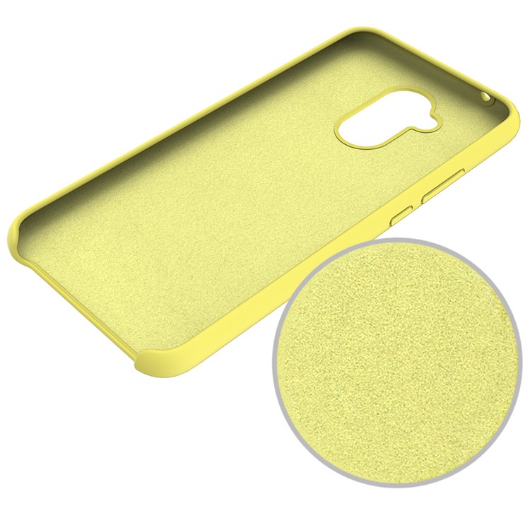 Liquid Silicone Protector Cell Phone Case for Huawei Mate 20 Lite - Yellow-5