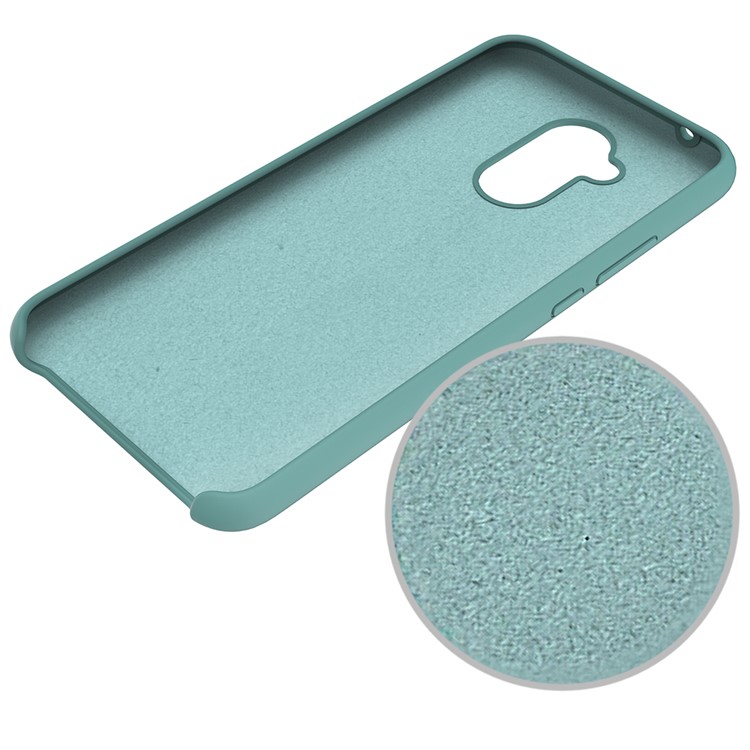 Liquid Silicone Protector Back Case for Huawei Mate 20 Lite - Cyan-5