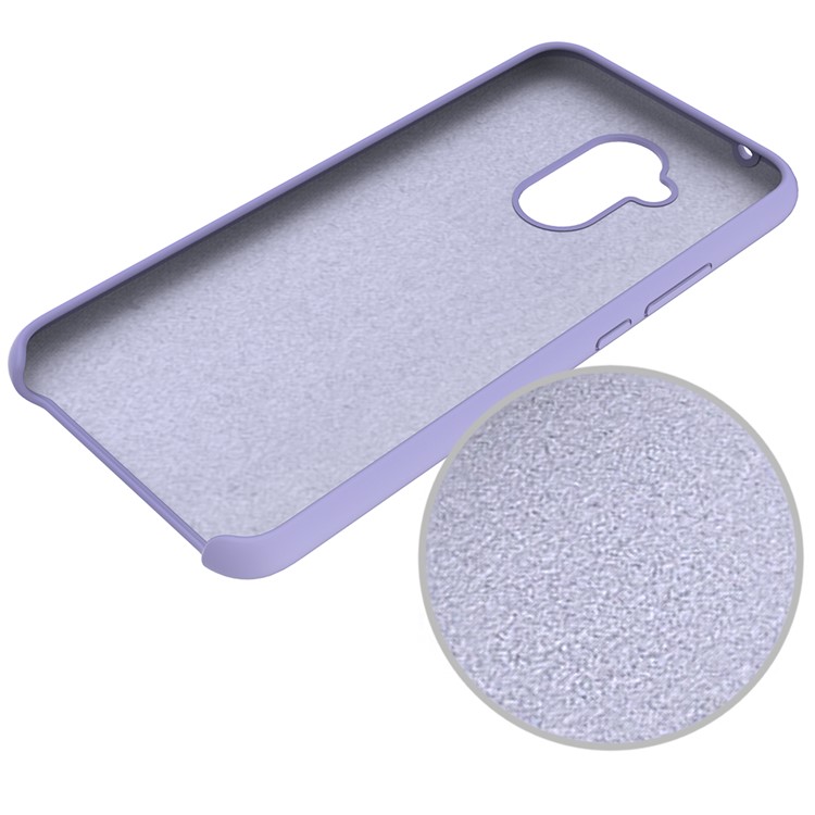 Liquid Silicone Protector Back Cover for Huawei Mate 20 Lite - Purple-4