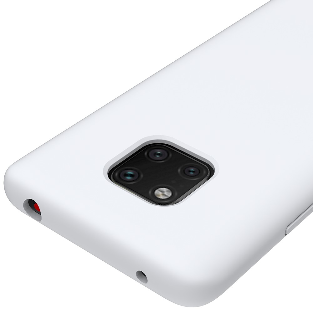 Liquid Silicone Mobile Casing Shell for Huawei Mate 20 Pro - White-3