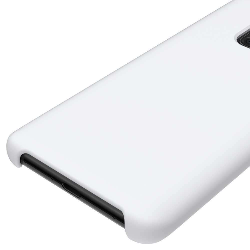 Liquid Silicone Mobile Casing Shell for Huawei Mate 20 Pro - White-4