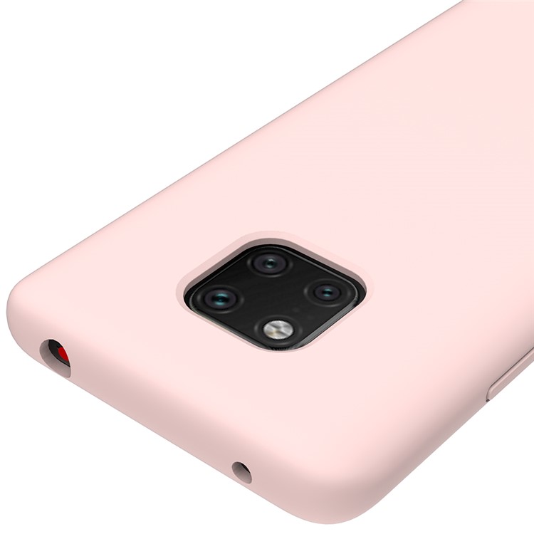 Liquid Silicone Phone Casing Shell for Huawei Mate 20 Pro - Pink-3