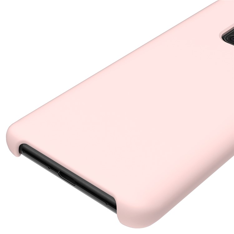 Liquid Silicone Phone Casing Shell for Huawei Mate 20 Pro - Pink-4
