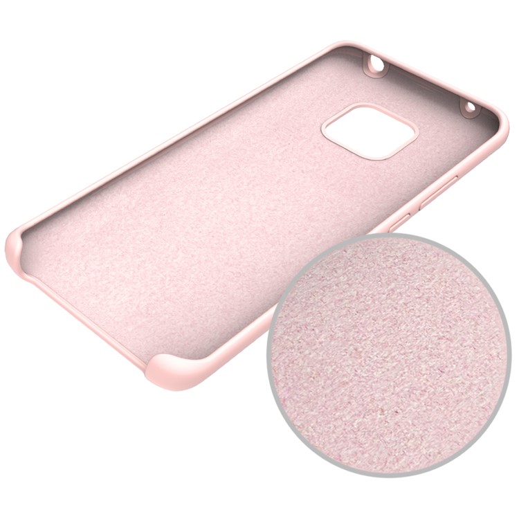 Liquid Silicone Phone Casing Shell for Huawei Mate 20 Pro - Pink-5