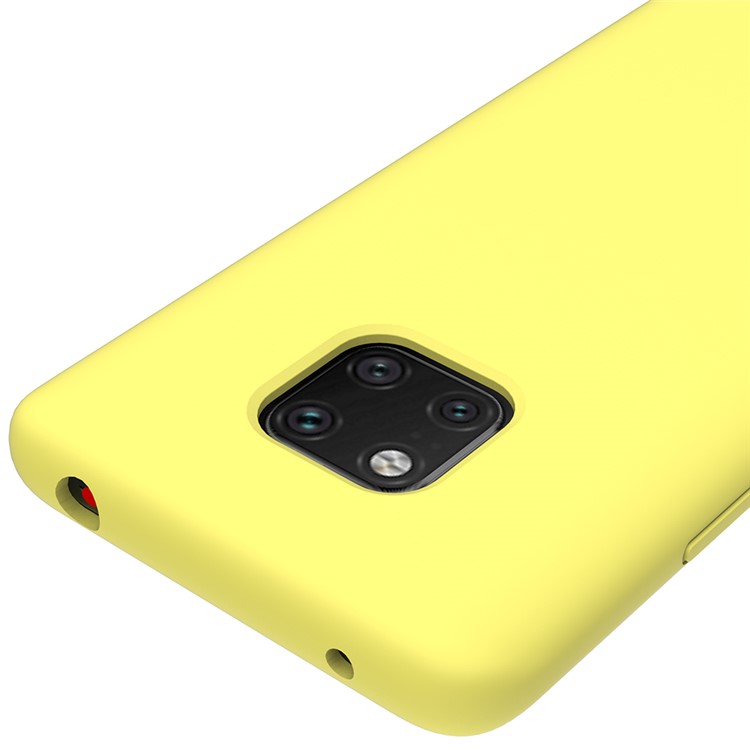 Liquid Silicone Mobile Shell for Huawei Mate 20 Pro - Yellow-4
