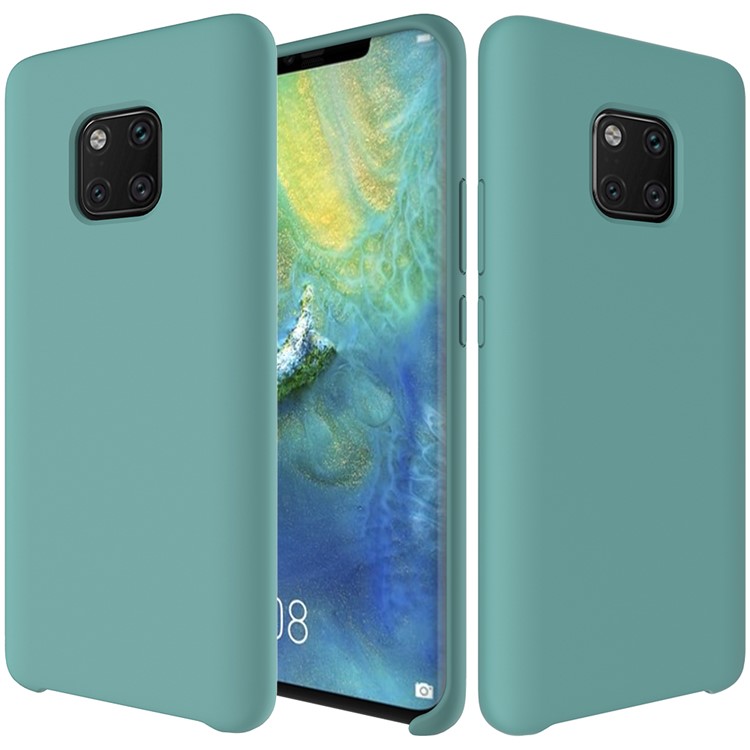 Liquid Silicone Cellphone Case for Huawei Mate 20 Pro - Cyan-2