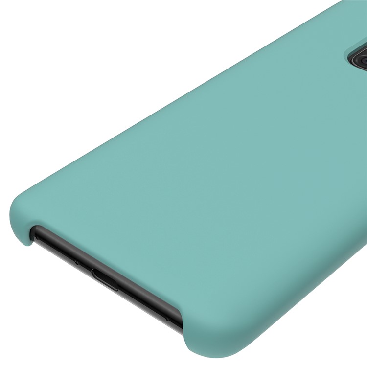 Liquid Silicone Cellphone Case for Huawei Mate 20 Pro - Cyan-4