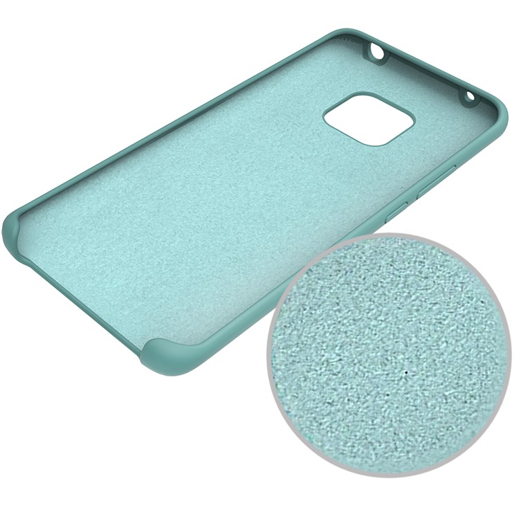 Liquid Silicone Cellphone Case for Huawei Mate 20 Pro - Cyan-5