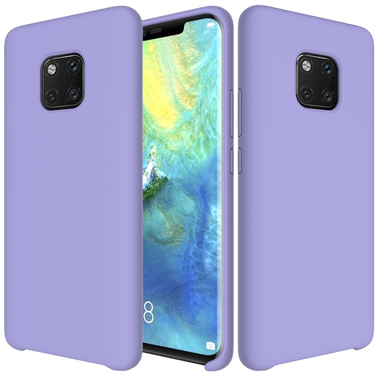 Liquid Silicone Mobile Accessory Shell for Huawei Mate 20 Pro - Purple-2