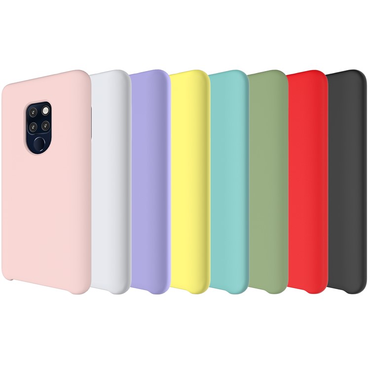 Coquille Mobile en Silicone Liquide Pour Huawei Mate 20 - le Noir