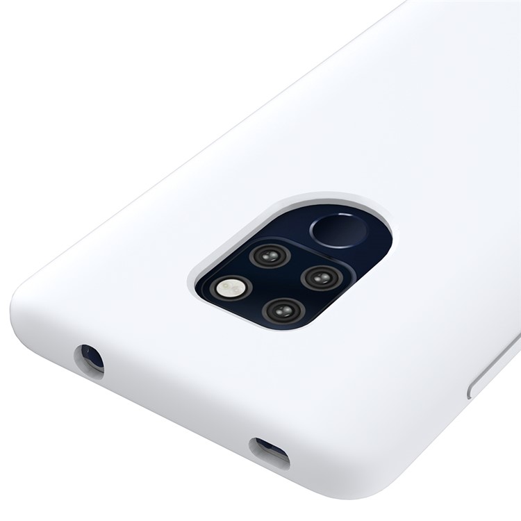 Guscio di Involucro Mobile in Silicone Liquido Per Huawei Mate 20 - Bianca