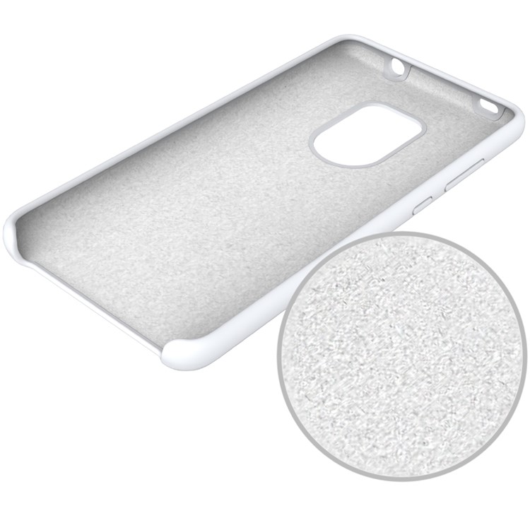 Coquille de Boîtier Mobile en Silicone Liquide Pour Huawei Mate 20 - Blanche