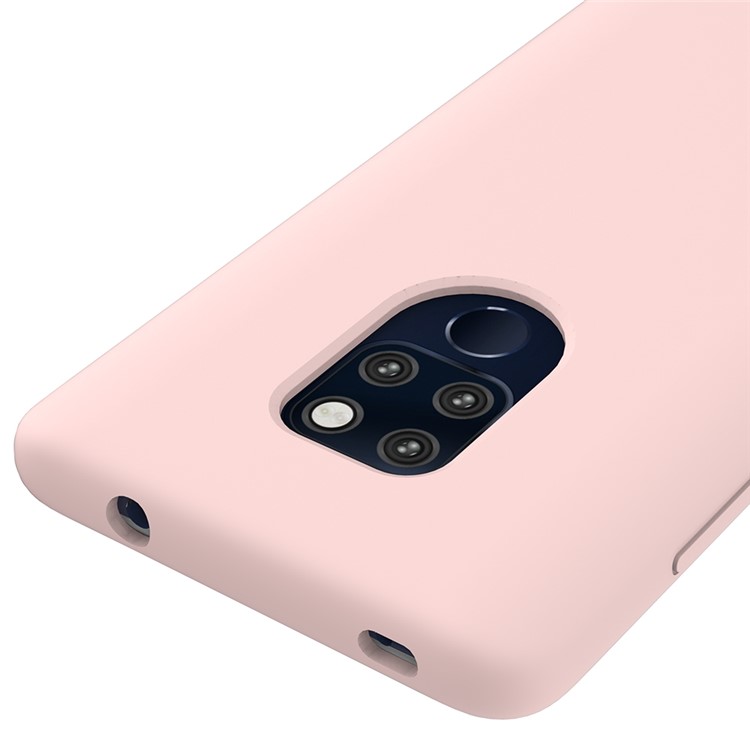 Concha de Telefone de Silicone Líquido Para Huawei Mate 20 - Rosa