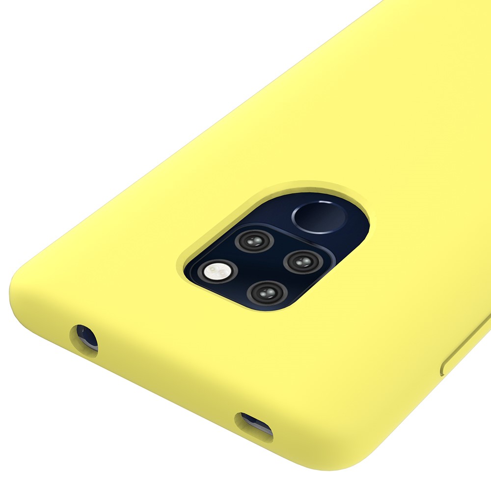 Liquid Silicone Accessory Back Shell for Huawei Mate 20 - Yellow-3