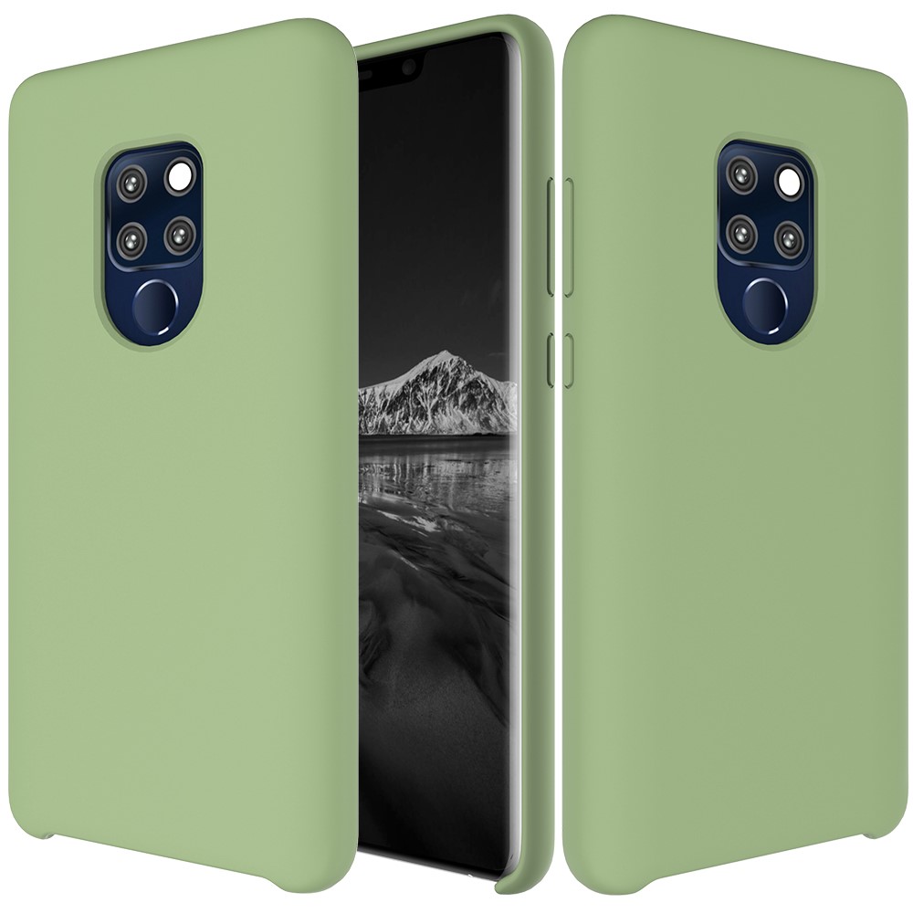 Liquid Silicone Phone Back Case for Huawei Mate 20 - Green-2