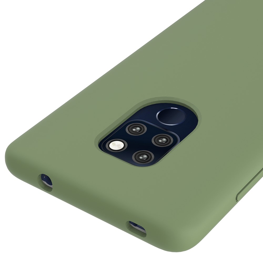 Liquid Silicone Phone Back Case for Huawei Mate 20 - Green-3