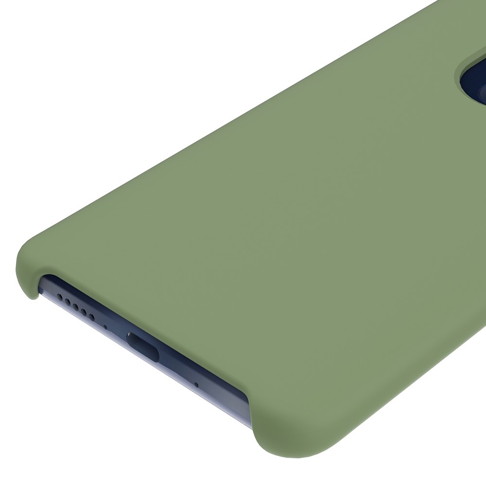 Liquid Silicone Phone Back Case for Huawei Mate 20 - Green-4